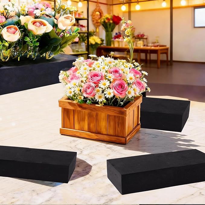 8 Piece Reusable Floral Foam Blocks, 9 x 3 x 3 Inch, Water Resistant, for Artificial Flower Arrangements, Outdoor Planters, Wedding Decor (12, 11.8 x 4.7 x 2)