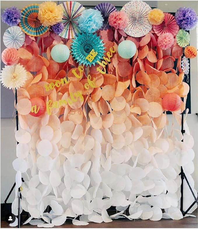 PapaKit 26pc Deluxe Large Multicolor Party Decoration Set - Vibrant Tissue Paper Pom Poms, Honeycomb Balls & Hanging Paper Fans Backdrop - Festive Decor for Birthday, Baby Shower, Fiesta & Photo Booth