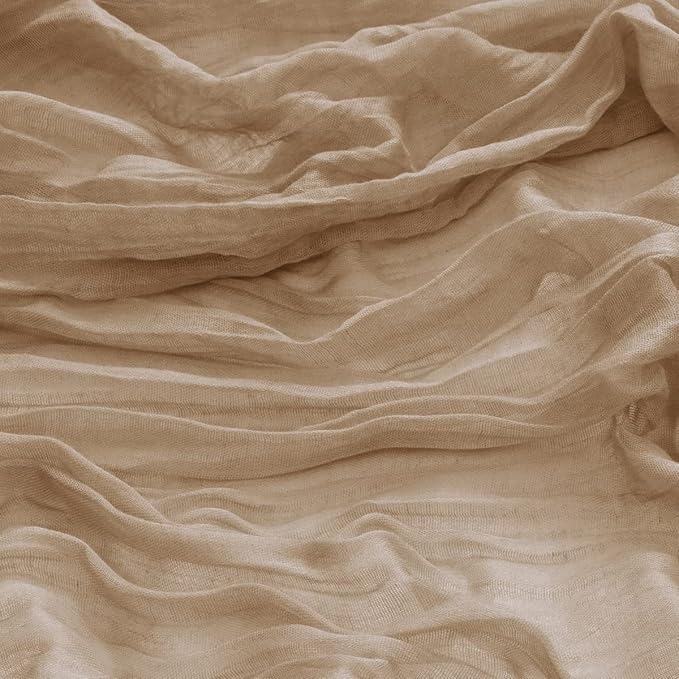 DeZerlor 30 Pack Nude Cheesecloth Napkins Christmas Cloth Napkins Set of 30 Coffee Holiday Dinner Napkins Bulk 21x21 Inches for Wedding Bridal Shower Baby Shower Xmas Parties