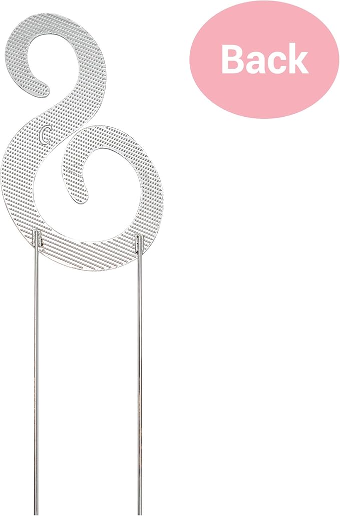 Letter S Cake Topper - Premium Silver Metal - S Monogram Wedding or Anniversary Party Sparkly Rhinestone Initial Decoration Makes a Great Centerpiece - Now Protected in a Box