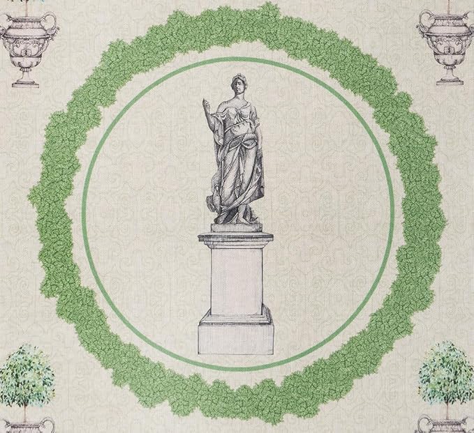 Maison d' Hermine Table Cloth Round Table 100% Cotton 63 Round Inches Tablecloth Reusable Decorative for Dining Kitchen Room Farmhouse Party Home Hotel Restaurant Spring Summer - Jardin Du Roy