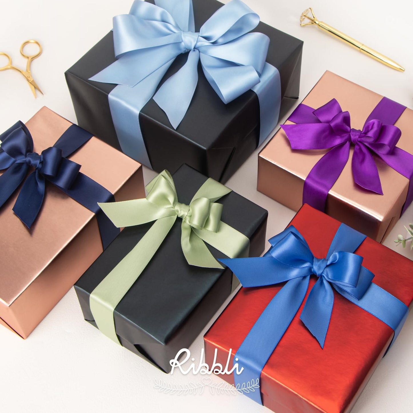 Ribbli Purple Double Faced Satin Ribbon,1” x Continuous 25 Yards,Use for Craft Bows Bouquet, Gift Wrapping, Wedding Decoration, Floral Arrangement