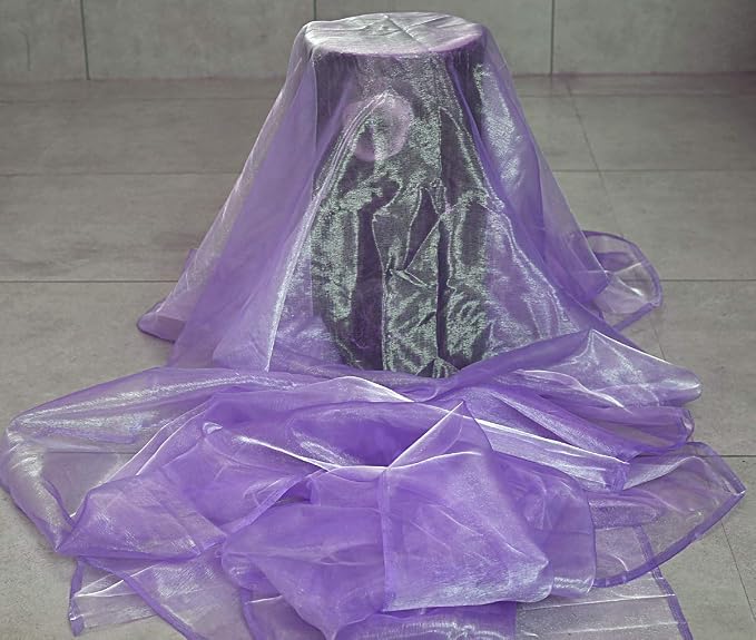 MDS® Pack of 125 Organza Chair Sashes for Wedding Decoration, Reusable Sheer Chair Bows for Banquet Chair Cover, Reception, Bridal Shower, Baby Shower, Birthday Party & Special Events - Lavander