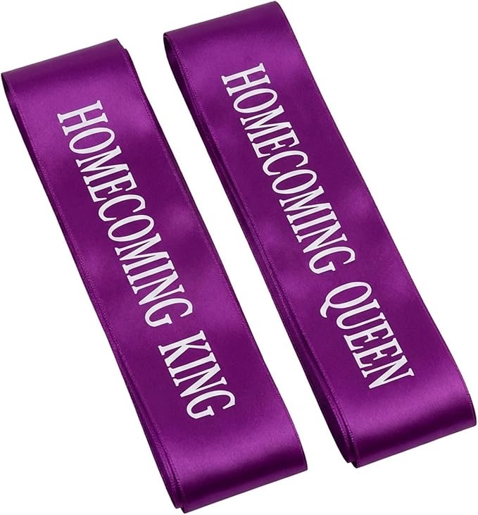 Anderson's Satin Sash Sets, King & Queen, 72 Inch x 3 Inch - 2 Pieces, Homecoming Court & Royalty Sashes