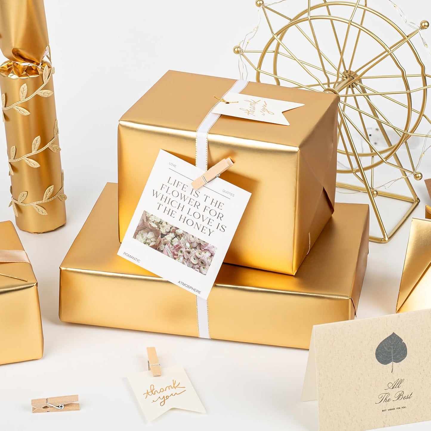 Garbendy Gift Wrapping Paper Roll-Solid Color Pearly-Lustre Paper,Perfect for Wedding, Valentine's Day,Birthday, Christmas,Baby Shower, Party - 17 Inch X 33 Feet