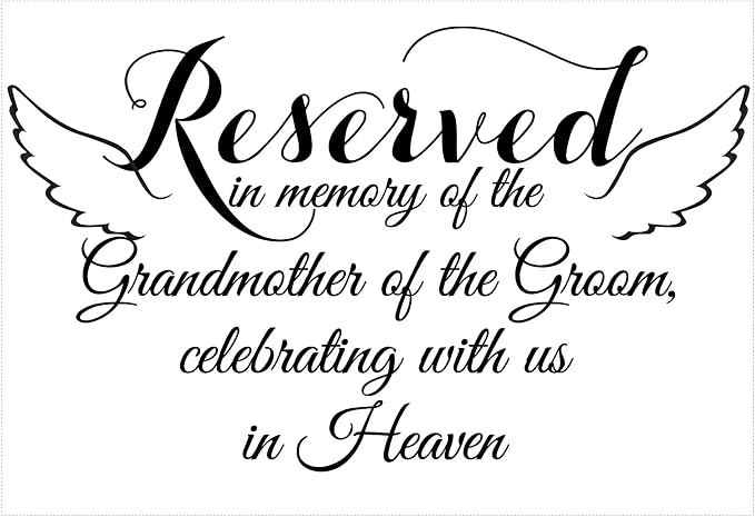 Elegant Reserved Wedding Signs for Ceremony & Reception – Custom In Loving Memory Memorial Signs, Seating Charts & Chair Decor