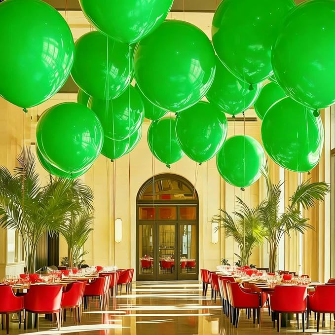 30 Pack Green Balloons 36 Inch Green Latex Large Balloon Bulk - for Forest Party Decorations and Events
