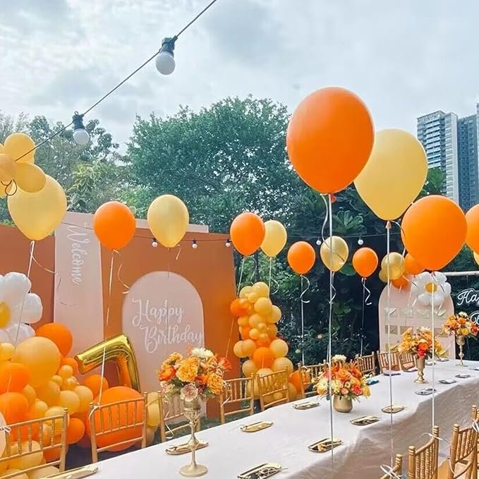 412pcs Orange Balloons 18 12 10 5 Inch Orange Balloon Garland Arch Kit Different Sizes Matte Latex Balloons for Baby Shower Christmas Birthday Festival Happy Fall-Themed Parties Party Decoration