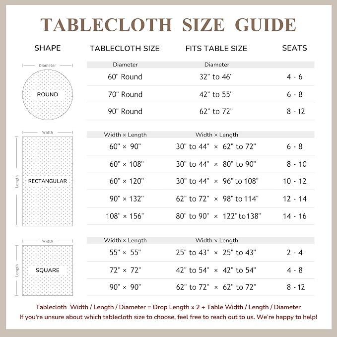 Linen World Round Linen Blend Tablecloth 90 Inch | Linen Look, Soft Cool & Breathable, Machine Washable, Natural, Dining Kitchen Outdoor Decorative