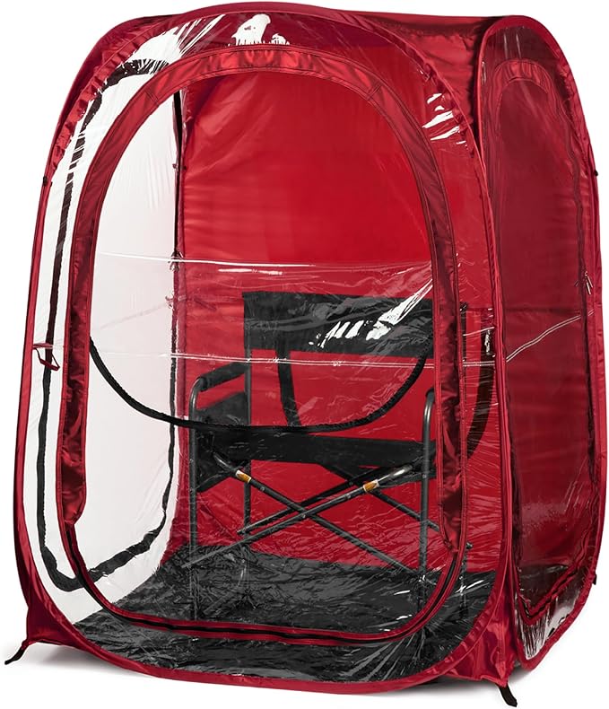 WeatherPod® Pop-Up Sports Tent 1-2 Person – Instant Setup MyPod™ Original Shark Tank All-Weather Shelter for Outdoor Sports, Rain, Wind & Cold