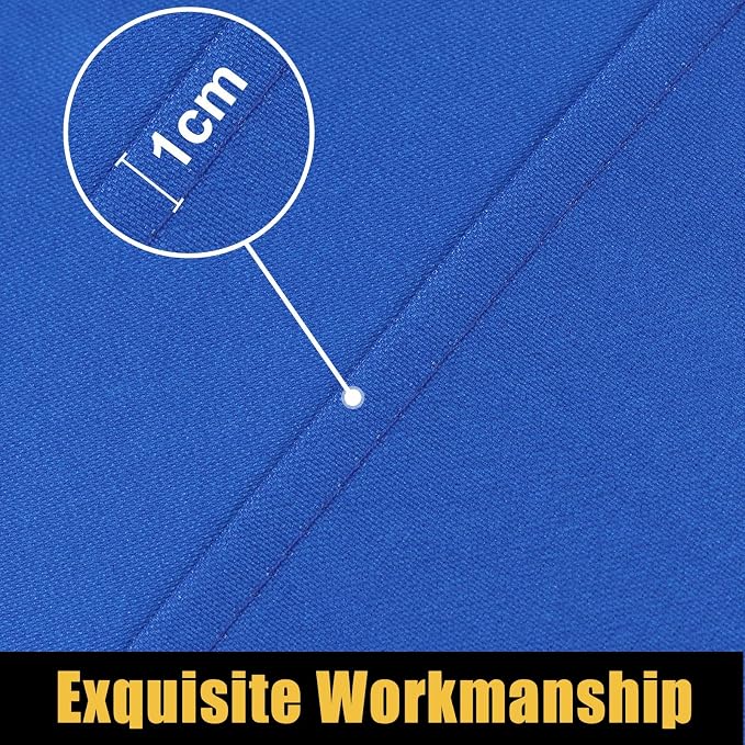 Smiry 4 Pack Rectangle Picnic Table Cloth, Waterproof Elastic Fitted Tablecloths, Washable Polyester Rectangular Patio Table Cover for Camping, Indoor and Outdoor (Blue, 36"x96")