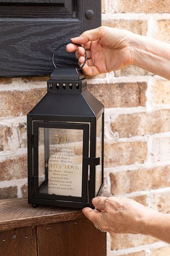 Celebrating 50 Years Together - 50th Wedding Anniversary Lantern - Golden Anniversary Keepsake