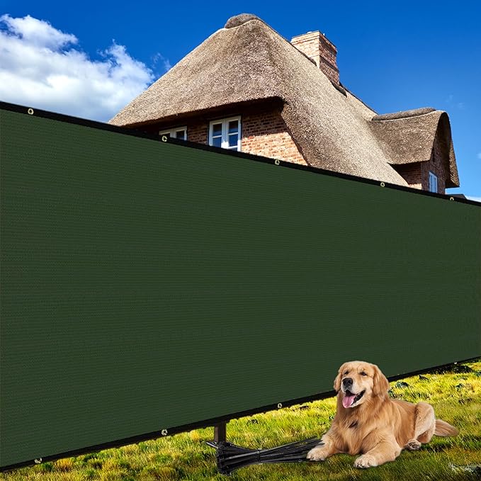 Shade&Beyond 4' X 25' Fence Privacy Screen Heavy Duty 170 GSM Fencing Mesh Shade Net Cover for Wall Garden Back Yard Outdoor Home Decoration, Green