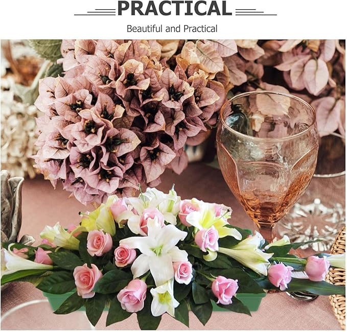 DOITOOL 20pcs Floral Foam Tray Flower Arrangement Trays for Weddings Parties and Events Capacity Floral Mud Holders for Elegant Decorations