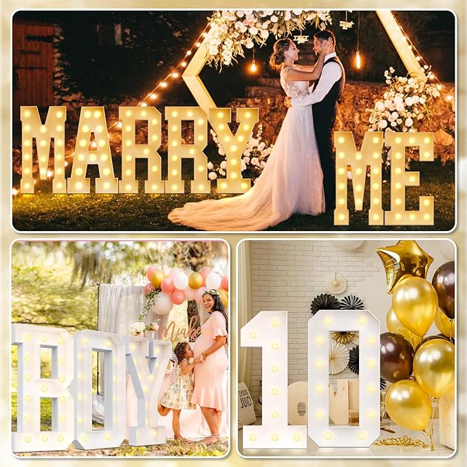 Ledido 4FT Marquee Light Up Numbers 9, Easy to Assemble Marquee Numbers 4 Feet Tall for Indoor & Outdoor Events, Large Lighted Number for Birthday Graduation Baby Shower Anniversary Party Decorations