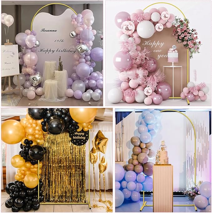 Quick Assembly 7.2FT Arch Backdrop Stand for Parties, Balloon Arch Stand, Wedding Arch Backdrop Stand, Lightweight & Sturdy for Birthday, Gradutation, Birdal Shower, Baby Shower, Anniversary, Wedding, New Year
