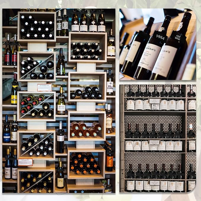 500 PCS Black Wine Bottles Tags Paper Wine Cellar Labels Reusable Wine Bottle Hanging Tags Double Sided Wine Bottle Neck Tags for Champagne, Wine Racks Marker, Wine Seller
