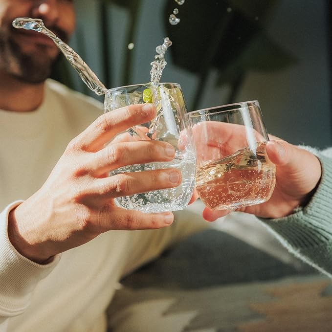 Unbreakable Stemless Wine Glass – Set of 72, 12oz, Dishwasher Safe, BPA-free Tritan, Clear Stemless White Wine Glasses, Shatterproof for Indoor, Outdoor, Everyday Use. Reusable, Made in the USA