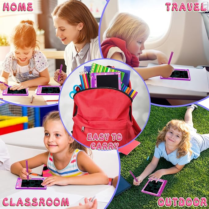 Nezyo 12 Pack Cat House Party Favors Mini LCD Writing Tablet for Kids 4.6 Inch Doodle Board Drawing Tablet Erasable Reusable Electronic Drawing Pads for Cat Party Decor Birthday Supplies