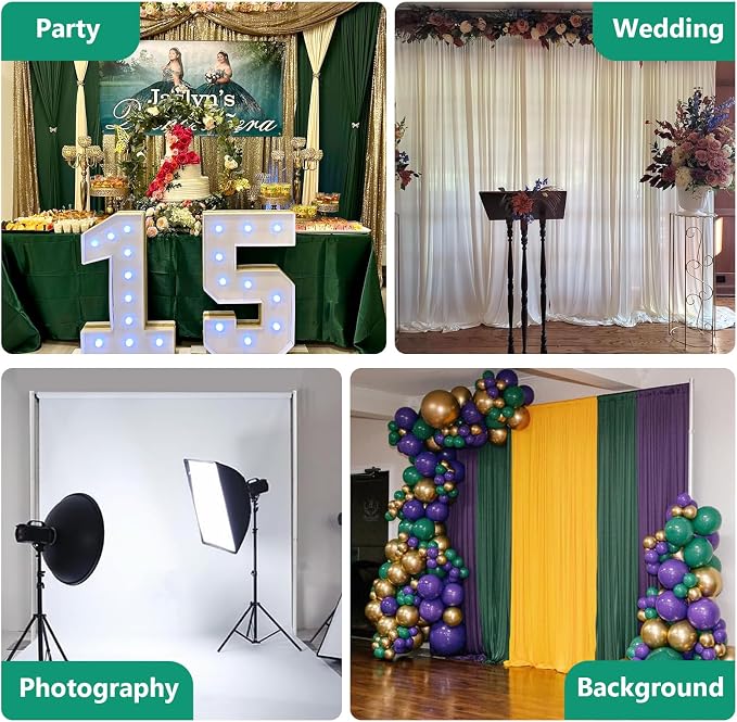 SLOW DOLPHIN 10ft-4ft Adjustable Crossbar Pipe and Drape Hardware for Event Decoration, Backdrops, Photobooths, Tradeshow