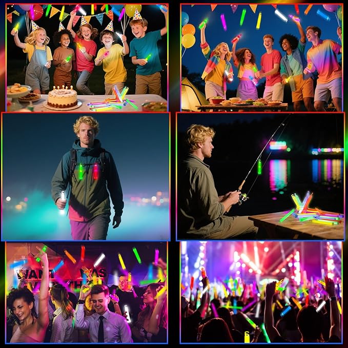 105 Pcs Glow Sticks - 4 inch Glow In the Dark Sticks Halloween Party Favors, Waterproof Glow Sticks Lights Bulk Party Pack for Kids with 9 Hours Duration, Party Favors Light Stick for Halloween Party