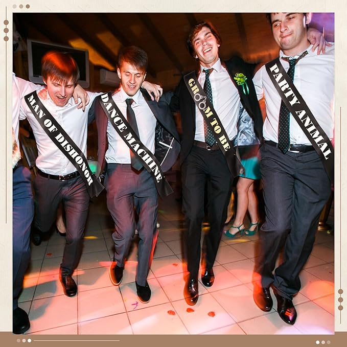 Daifunli 18 Pack Funny Bachelor Party Sashes Groomsmen Team Groom Sash Groom to Be Decorations for Bachelor Bachelorette Party Favors Accessories Gifts