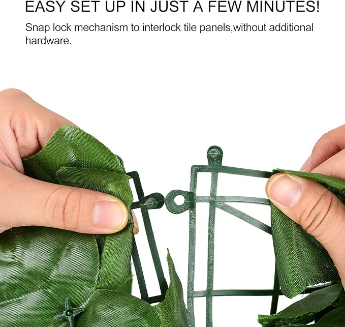 DearHouse 98.4x39.4in Artificial Ivy Privacy Fence Wall Screen, Artificial Hedges Fence and Faux Ivy Vine Leaf Decoration for Outdoor Garden Decor