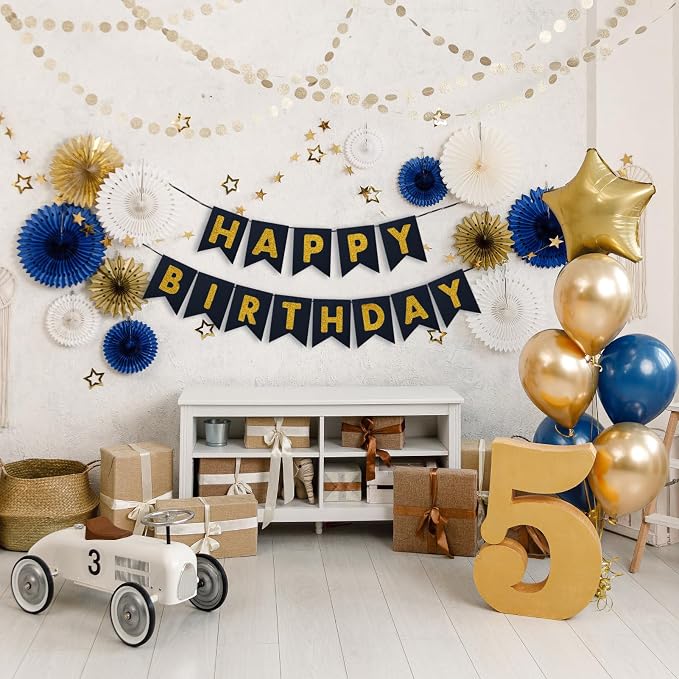 Custom Banner Kit, 28 Burlap Banner with 95 Felt Letters, Make Your Own Diy Customizable Kit for Birthday Wedding Party Decorations