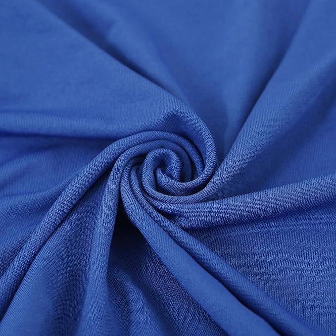 Peomeise 6pcs Stretch Spandex Chair Cover for Wedding Party Dining Banquet Event (Royal Blue, 6)
