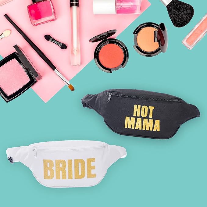 Bachelorette Fanny Pack Set (7 pack) Includes Bride Fanny Pack I Funny Fanny Packs for Bachelorette Party Favors