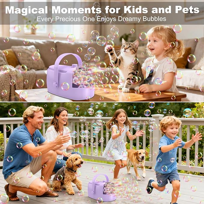 Bubble Machine Automatic Bubble Maker: Durable Bubble Blower 18000+ Big Bubbles Per Minute for Indoor Outdoor Wedding Birthday Party - Portable Bubble Machine for Kids Toddlers