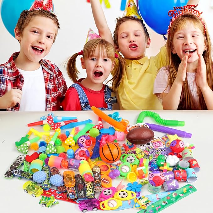 Amy&Benton 200PCS Party Favors for Kids 4-8 Goodie Bags Stuffers,Prize Box Toys for Kids Classroom,Toddler Bulk Fidget Toys Pinata Fillers,Classroom Birthday Gift Carnival Prizes Rewards