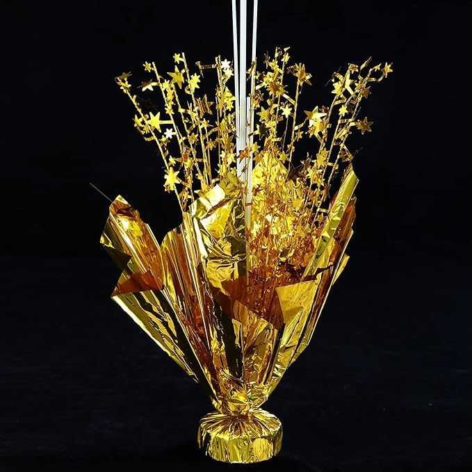 4 Set Gold Table Centerpiece Balloons Stand Kit with Gold and Confetti Balloons for Birthday Party Baby Shower Wedding Bridal Shower Graduation Prom Table Decorations
