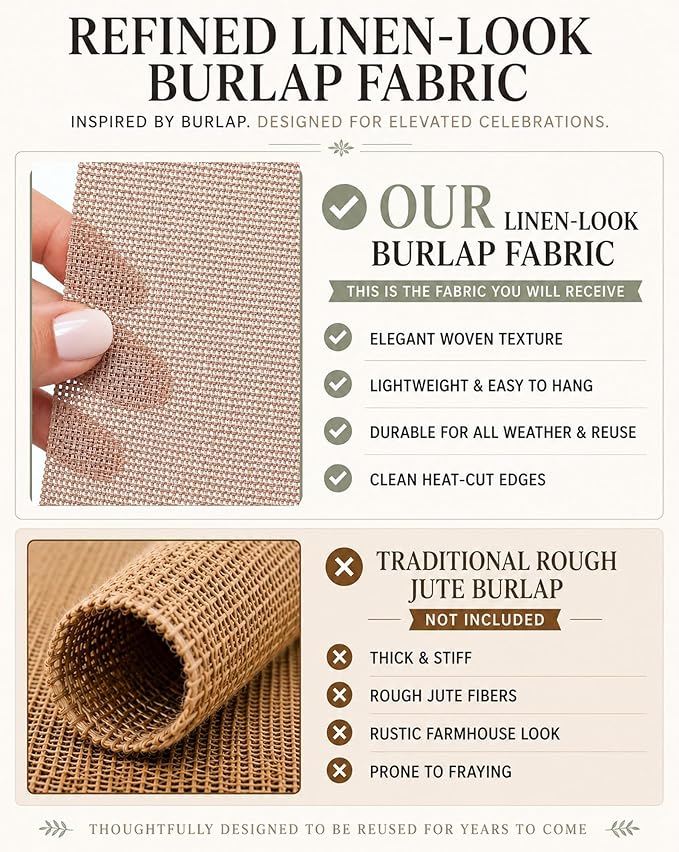 Custom Banner with Letters – Personalized Burlap or White Canvas Banner, Premium Durable Fabric, Neutral Party Decor, Choose Your Message, DIY or Pre-Strung Option, Made For You