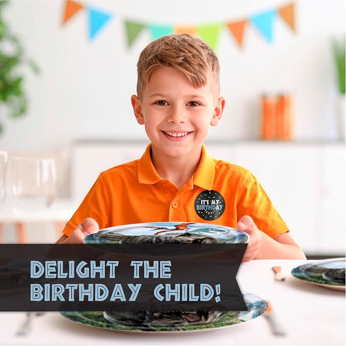 Jurassic Park Birthday Decorations for 16 | Balloons, Banner, Tablecloth, Plates, Napkins | Officially Licensed Jurassic World Party Decorations