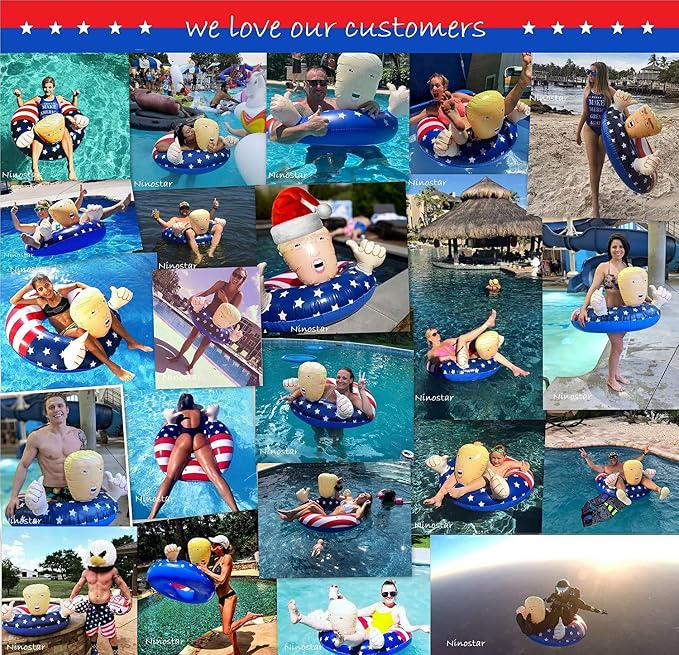 Inflatable Pool Float American Pool Float for Summer Pool Party