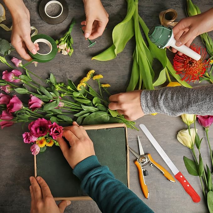 PATIKIL Floral Foam Knife, 2 Pcs 37.5 x 3.1CM Florist Professional Cutting Knife for Flower Foam Block Cake, Wooden Handle