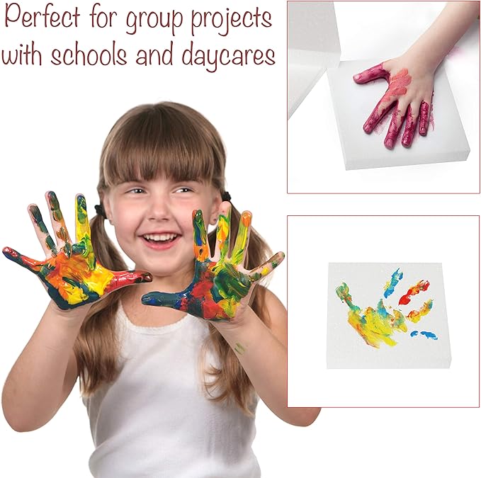Silverlake 6x6x1 Craft Foam Squares for Styrofoam Board Projects (12-Pack)