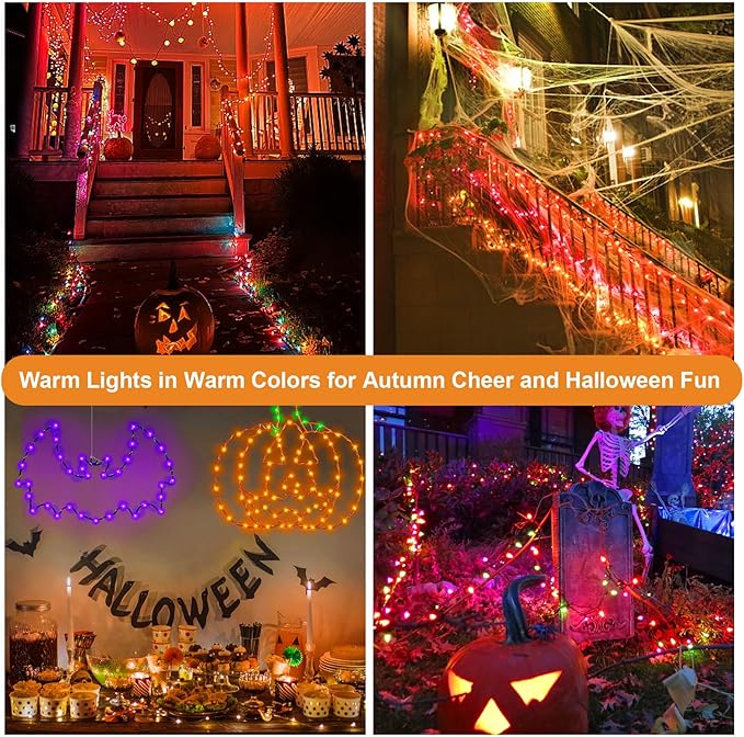 ZGWJ Fairy Lights Battery Operated, 8 Pack Colorful Twinkle String Lights 20 LED 7FT Mason Jar Lamps for Bedroom, Easter, Halloween, Christmas, Party Indoor and Outdoor Decoration