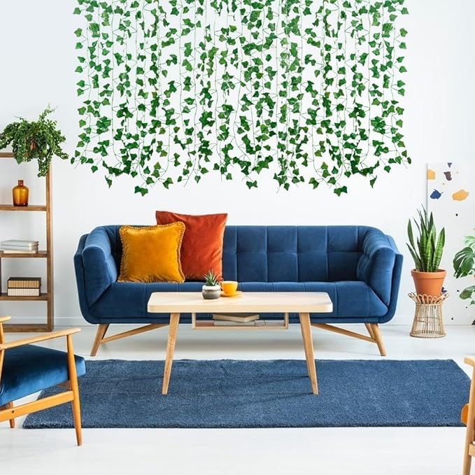 Freyalife Fake Vines for Room Decor(72Pack518Ft) Aesthetic Artificial Plant Ivy Leaves Hanging Greenery Garlands for Home Bedroom Wall Wedding Christmas Party Office patio Indoor, Outdoor Garden Décor