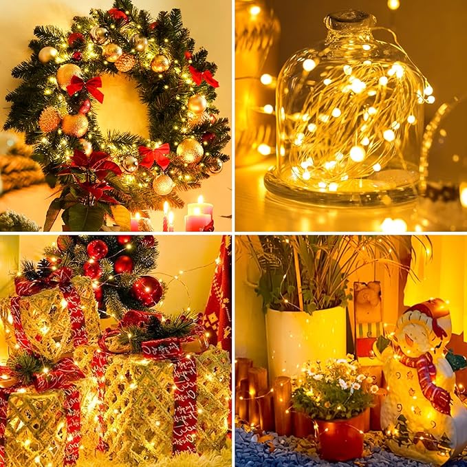 50 Pack Fairy Lights Battery Operated - 7ft 20 Led Small Twinkle lights 3 Modes, Bulk Mini String Lights Waterproof for Mason Jars Vases Crafts Party Wedding Mothers Day Decoration-Warm White