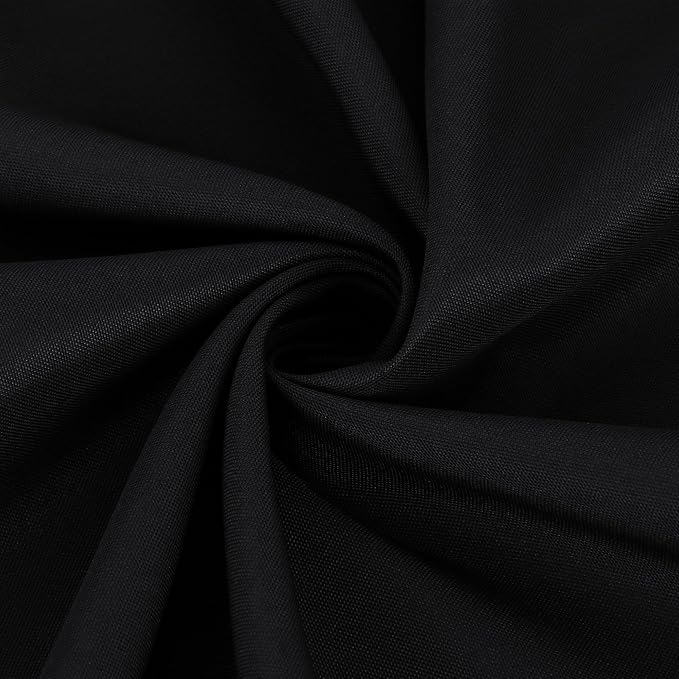 sancua 10 Pack Round Tablecloth Black 90 Inch - Stain and Wrinkle Resistant Table Cloth, Washable Polyester Table Cover for Dining Tables, Buffet Parties and Camping