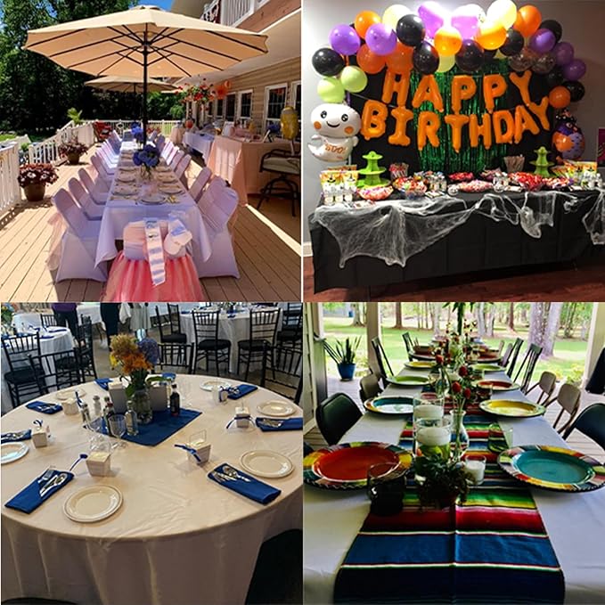 6 Pack Navy Blue Round Tablecloths 70 Inches Table Cloth Stain and Wrinkle Resistant Washable Polyester Table Cover Fabric for Party, Wedding,Dining,and Banquet Decoration