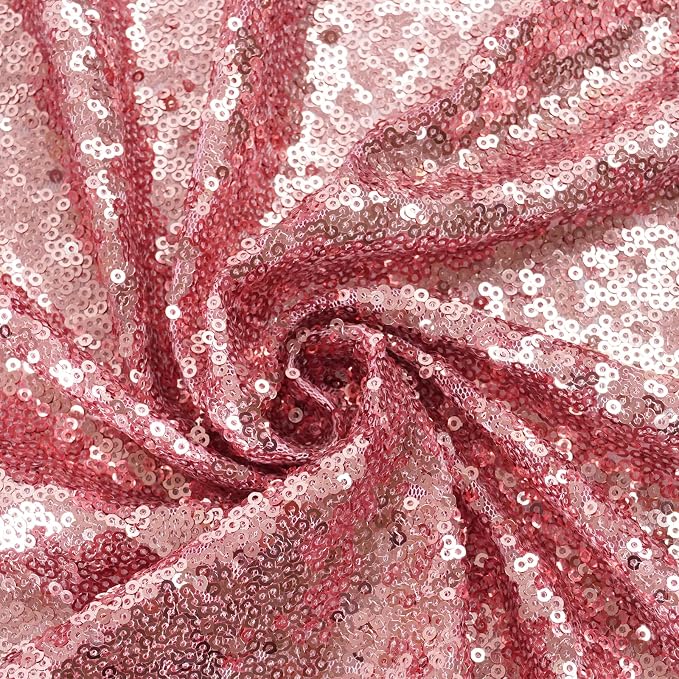 Eternal Beauty Fuchsia Pink Sequin Backdrop, 20x10 Ft Glitter Background Curtains for Mother's Day Shimmer Photography Party Wedding Birthday Back Drop Decor