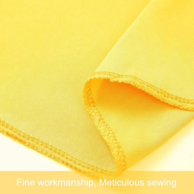 4 Panels Yellow Backdrop Curtains for Wedding Party Wrinkle Free Backdrops Curtain Drapes Fabric Decorations Photo Back Drop Cloth for Baby Shower Photography Stage Reception 20ft(W) x 12ft(H)
