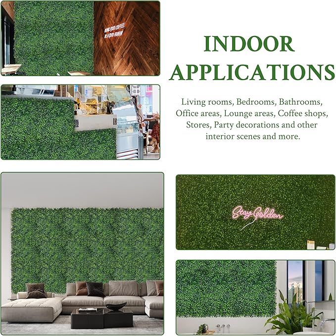 Artificial Ivy Privacy Fence Screen:48"x 128" (43 SQFT) 4-Layer Leaf UV-Anti Faux Greenery Boxwood Backdrop Ivy Vine Leaf Fence Panels for Outdoor, Indoor, Garden,Backyard and Decor