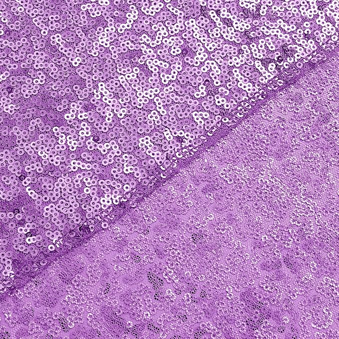 Sugargirl Lavender Purple Sequin Backdrop Curtain 2 Panels 2FTx8FT Glitter Lavender Background Drapes Sparkle Photography Backdrop for Party Wedding Birthday Wall Decoration