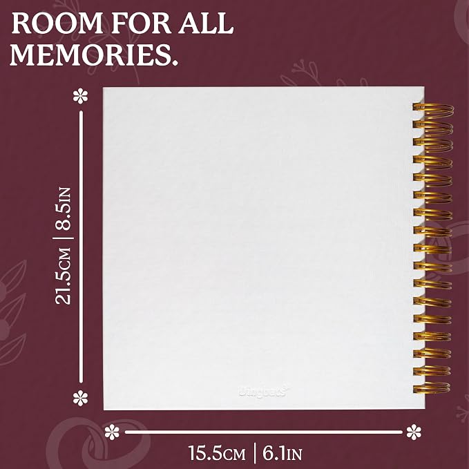 Dingbats* Wedding Anniversary Journal for Couples - Guided Memory Book with Prompts & Envelopes for Love Letters - Thick Paper Spiral Hardcover Marriage Journal Notebook to Record Milestones Each Year