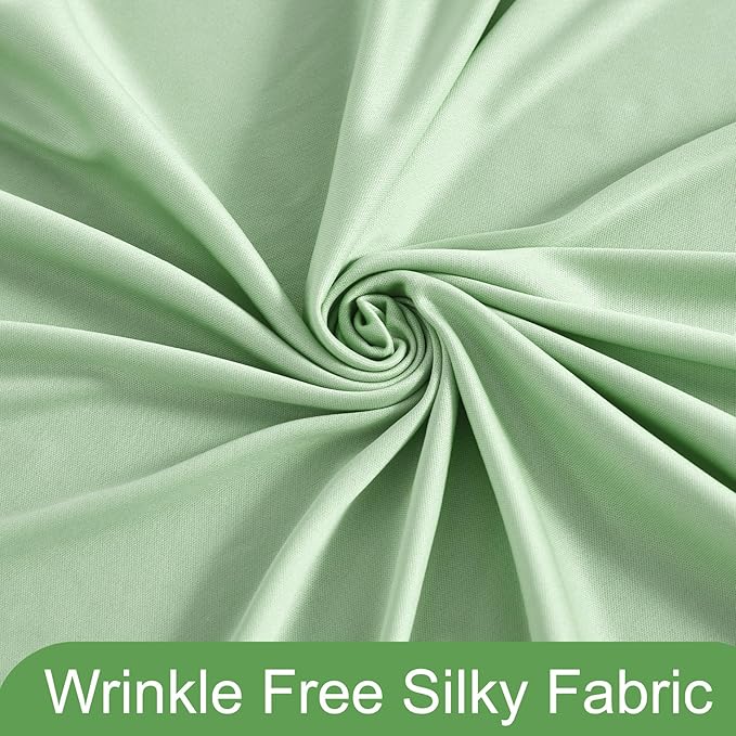 50ft x 10ft Wrinkle Free Sage Green Wedding Backdrop Curtains for Party Bridal Shower Reception Decorations Sage Green Fabric Curtain Backdrops Drapes for Photography Baby Shower Birthday Background
