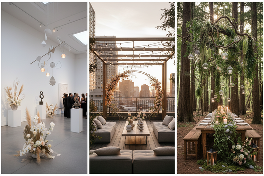 Breaking Tradition: Creative Decor Ideas for Art Gallery, Rooftop, and Forest Weddings